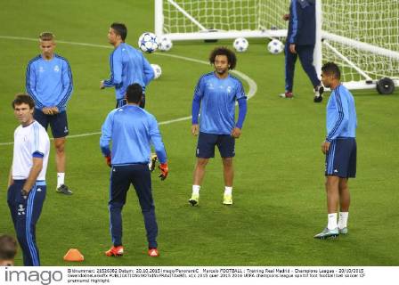 Marcelo FOOTBALL : Training Real Madrid - Champions League - 20 10 2015 GwendolineLeGoffx 