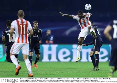 UEFA Champions League, Group F, Round 3, GNK Dinamo - FC Olympiakos 20.10.2015., Croatia, Zagreb - Maksimir Stadium - UEFA Champions League, Group F, Round 3, GNK Dinamo - FC Olympiakos. Ideye Brown. GoranxStanzl PIXSELL