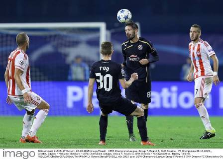 UEFA Champions League, Group F, Round 3, GNK Dinamo - FC Olympiakos 20.10.2015., Croatia, Zagreb - Maksimir Stadium - UEFA Champions League, Group F, Round 3, GNK Dinamo - FC Olympiakos. Jeremy Taravel. GoranxStanzl PIXSELL