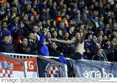 UEFA Champions League, Group F, Round 3, GNK Dinamo - FC Olympiakos 20.10.2015., Croatia, Zagreb - Maksimir Stadium - UEFA Champions League, Group F, Round 3, GNK Dinamo - FC Olympiakos. Bad Blue Boys.  GoranxStanzl PIXSELL