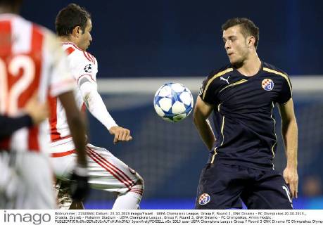 UEFA Champions League, Group F, Round 3, GNK Dinamo - FC Olympiakos 20.10.2015., Croatia, Zagreb - Maksimir Stadium - UEFA Champions League, Group F, Round 3, GNK Dinamo - FC Olympiakos. Armin Hodzic.  IgorxKralj PIXSELL