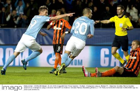 Fußball, Champions League, Malmö FF - Shakhtar Donetsk Malmö Sweden 2015-10-21 Champions League 2015 16 Malmö FF vs Shakhtar Donstsk Markus Rosenberg(Malmö) 1 - 0  4.04929506