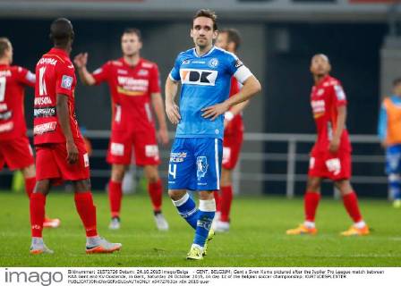 - GENT, BELGIUM: Gent s Sven Kums pictured after the Jupiler Pro League match between KAA Gent and KV Oostende, in Gent, Saturday 24 October 2015, on day 12 of the Belgian soccer championship. KURTxDESPLENTER x04727631x