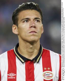 Hector Moreno of PSV during the UEFA Champions League match between PSV Eindhoven and VfL Wolfsburg on November 3, 2015 in Eindhoven, The Netherlands. PSV v VfL Wolfsburg UEFA Champions League 2015 2016 xVIxxIVx 4542295