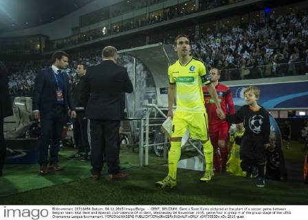 - GENT, BELGIUM: Gent s Sven Kums pictured at the start of a soccer game between Belgian team KAA Gent and Spanish club Valencia CF in Gent, Wednesday 04 November 2015, game four in group H of the group stage of the UEFA Champions League tournament. YORICKxJANSENS x04733530x