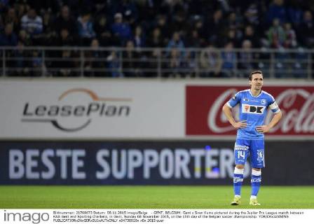- GENT, BELGIUM: Gent s Sven Kums pictured during the Jupiler Pro League match between KAA Gent and Sporting Charleroi, in Gent, Sunday 08 November 2015, on the 15th day of the Belgian soccer championship. YORICKxJANSENS x04736028x