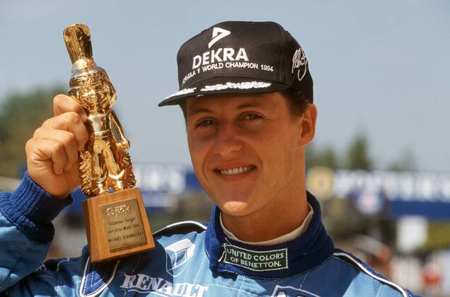 Michael Schumacher mit dem Bravo Otto 1994. Motorsport Formel 1 Team Benetton Renault