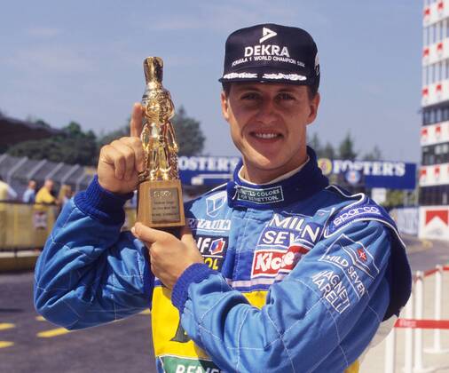 Michael Schumacher mit dem Bravo Otto 1994. Motorsport Formel 1 Team Benetton Renault