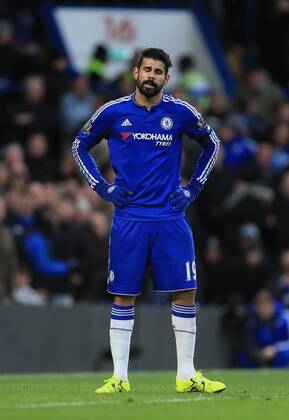 Chelsea s Diego Costa looks on dejected Barclays Premier League- Chelsea v Norwich City - Stamford Bridge - England - 21st November 2015 - Picture David Klein Sportimage EDITORIAL USE ONLY. No use with unauthorised audio, video, data, fixture lists, club league logos or live services. Online in-match use limited to 120 images, no video emulation. No use in betting, games or single club league player publications.