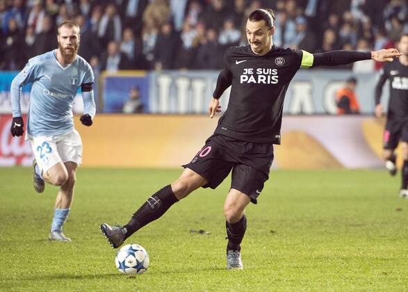 Malmoe Sweden 2015-11-25 Champions League 2015 16 Malmö FF(SWE) vs PSG(F) Zlatan Ibrahimovic(PSG) -  4.04937156