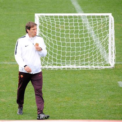FuÃŸball, Champions League, AS Rom Training 08.12.2015. Technical Center Fulvio Bernardini, Rome, Italy. Uefa Champions League, GroupStage. Final training session AS Roma before their game with BATE on 9th Dec. Rudi Garcia, Roma s Coach xACTIVAx  ActionPlus11687124