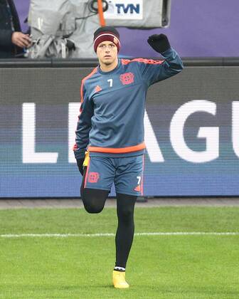 Leverkusen Javier Chicharito Hernandez ( 7, Bayer 04 Leverkusen), Bayer 04 Leverkusen - FC Barcelona Barca Fussball, Champions-League, 08.12.2015, Copyright: Deutzmann Eibner-Pressefoto EP_CDN