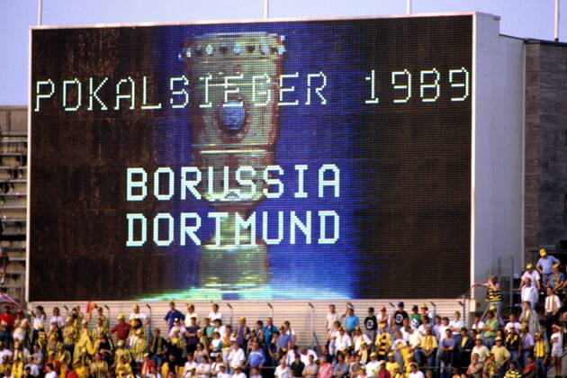 Fußball, DFB-Pokalfinale 1988 1989, Borussia Dortmund - SV Werder Bremen Borussia Dortmund gewinnt den DFB-Pokal