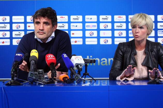 GNK Dinamo press conference PK Pressekonferenz 09.02.2016., Croatia, Zagreb - Press conference at the premises of GNK Dinamo on which the media addressed manager Zoran Mamic and spokeswoman Sandra Spicic. ZeljkoxLukunic PIXSELL