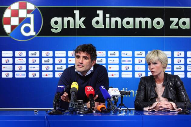 GNK Dinamo press conference PK Pressekonferenz 09.02.2016., Croatia, Zagreb - Press conference at the premises of GNK Dinamo on which the media addressed manager Zoran Mamic and spokeswoman Sandra Spicic. ZeljkoxLukunic PIXSELL