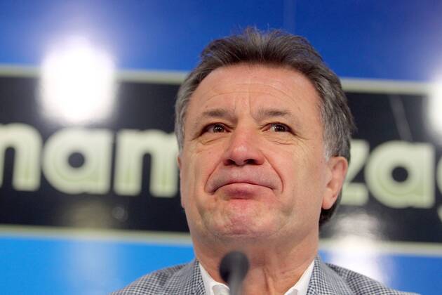 GNK Dinamo press conference PK Pressekonferenz 09.02.2016., Croatia, Zagreb - Press conference at the premises of GNK Dinamo on which the media addressed Zdravko Mamic. He announced that as of today he is no longer executive chairman GNK Dinamo ZeljkoxLukunic PIXSELL