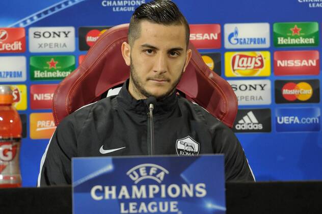 Fußball, Champions League, AS Rom PK IPP20160216 Football - soccer: UEFA Champions League, AS Rom - Real madrid, Kostantinos Manolas (Hinweis: Verwendung nur in Deutschland - only Germany) xHOCHxZWEIx xItalyxPhotoxPressx