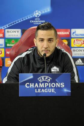 Fußball, Champions League, AS Rom PK IPP20160216 Football - soccer: UEFA Champions League, AS Rom - Real madrid, Kostantinos Manolas (Hinweis: Verwendung nur in Deutschland - only Germany) xHOCHxZWEIx xItalyxPhotoxPressx