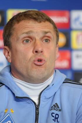 Feb. 23, 2016 - Kiev, ukraine - A retired Ukrainian football forward turned midfielder, who is currently managing the Ukrainian club FC Dynamo Kyiv Serhiy Rebrov is seen during a press conference PK Pressekonferenz at the training camp of the team, in Kiev, Ukraine, 23 February, 2016. FC Dynamo Kyiv will face Manchester City in the UEFA Champions League round of 16 football match,on 24 February,2016. FC Dynamo Kyiv manager Serhii Rebrov press conference  - ZUMAn230
