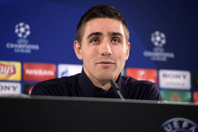 Wolfsburg s goalkeeper Koen Casteels pictured during a press conference PK Pressekonferenz of German first league soccer team VfL Wolfsburg, Monday 07 March 2016 in Wolfsburg, Germany. Wolfsburg is preparing for the return leg of the 1 8 finals of the UEFA Champions League competition against Belgian club KAA Gent Tomorrow. Wolfsburg won the first leg 2-3. YORICKxJANSENS x04806616x