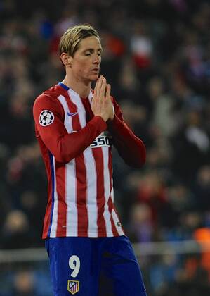 Fußball, Champions League, Atletico Madrid - PSV Eindhoven Atletico de Madrid Forward, Fernando Torres Sanz, number 9 . Round Round of 16 2nd of the CHAMPIONS league, soccer match between Atletico de Madrid - PSV Eindhoven at the Vicente Calderon estadium, Madrid - Spain by March 15, 2016. PHOTO: GregorioLopez.  xGregorioxLopezx x SOCCERxSPAINx