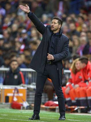coach Diego Simeone of Club Atletico de Madrid during the UEFA Champions League Round of 16, Second leg match between Atletico madrid and PSV Eindhoven on March 15, 2016 at the Estadio Vicente Calder& 243;n in Madrid, Spain. Atletico Madrid v PSV Eindhoven UEFA Champions League 2015 2016 xVIxxIVx 5165435
