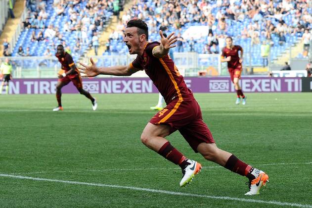Alessandro Florenzi Roma Goal celebration 1-3 Roma 03-04-2016 Stadio Olimpico Football Calcio Serie A 2015 2016 Lazio Rom - AS Roma andreaxstaccioli