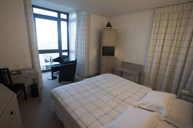 EURO 2016 - Mannschaftsquartier Albanien: Hotel L Agapa & Spa in Perros Guirec - Zimmer FOOTBALL - Perros Guirec - 05 04 2016 AlexisCourcoux Panoramic