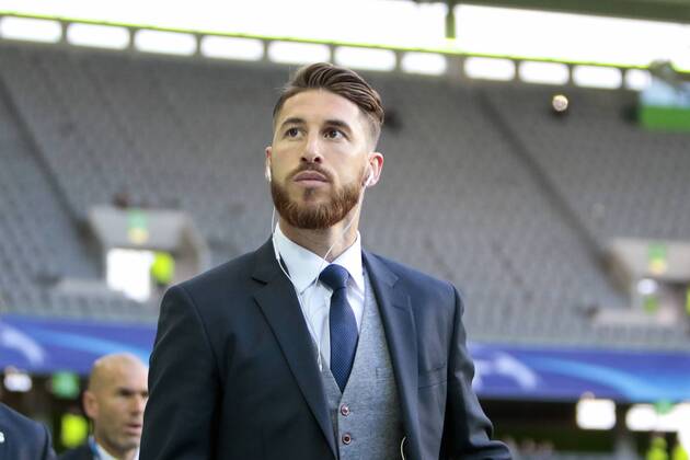 Fußball, UEFA Champions League, VfL Wolfsburg - Real Madrid CF; Sergio Ramos Portrait, Porträt, Einzelbild. xtgx
