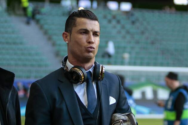 Fußball, UEFA Champions League, VfL Wolfsburg - Real Madrid CF; Cristiano Ronaldo (Real Madrid) Portrait, Porträt, Einzelbild. xtgx