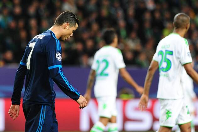 Fussball Champions League Viertelfinale VfL Wolfsburg - Real Madrid am 06.04.2016 in der Volkswagen Arena in Wolfsburg Christiano Ronaldo ( Madrid ) xPBJPGx