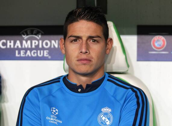 Wolfsburg VfL vs Real Madrid, CL Wolfsburg, Deutschland. 06.04.2016, FUßBALL - VfL Wolfsburg vs Real Madrid C.F., Champions League, Viertelfinale, Saison 2015-2016, Volkswagen Arena. Bild zeigt: James Rodriguez (Real Madrid)