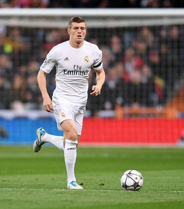 FUSSBALL CHAMPIONS LEAGUE SAISON 2015 2016 VIERTELFINALE RUECKSPIEL Real Madrid - VfL Wolfsburg 12.04.2016 Toni Kroos (Real Madrid) 
