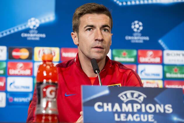 Gabi Fernandez during Atletico de Madrid s press conference PK Pressekonferenz the day before the EUFA Champions League match between Atletico de Madrid and FC. Barcelona at Vicente Calderon in Madrid. April 13, 2016.  (20160413005)