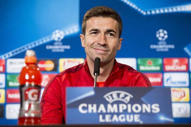 Gabi Fernandez during Atletico de Madrid s press conference PK Pressekonferenz the day before the EUFA Champions League match between Atletico de Madrid and FC. Barcelona at Vicente Calderon in Madrid. April 13, 2016.  (20160413012)