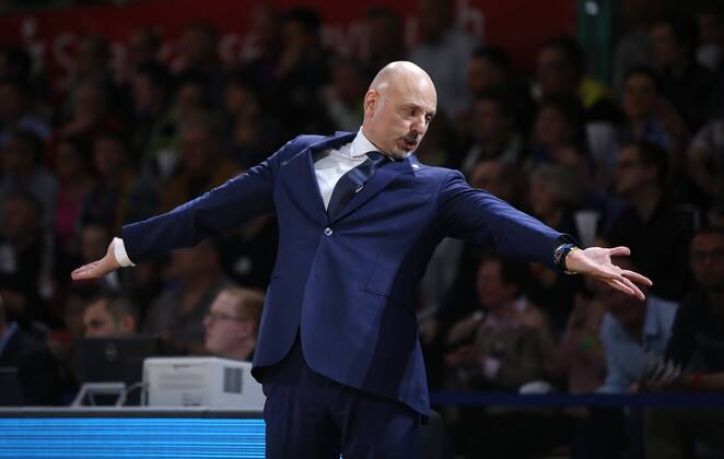 Bayreuth Trainer Sasa Obradovic - Alba Berlin; Copyright: Foersterx xEibner-Pressefoto EP_mah