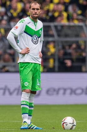 Bas Dost of VFL Wolfsburg during the Bundesliga match between Borussia Dortmund and VfL Wolfsburg on April 30, 2016 at the Signal Idun Park stadium in Dortmund, Germany. Borussia Dortmund v VfL Wolfsburg Bundesliga 2015 2016 xVIxGerritxvanxKeulenxIVx 5398993