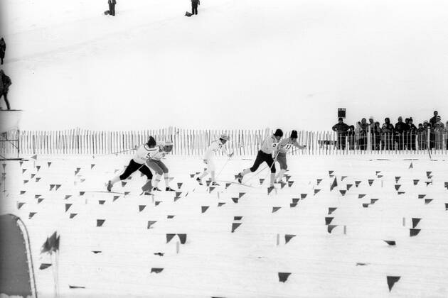 Olympische Spiele 1972 in Sapporo, 4x10km Staffel, der Start
