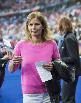 Katrin MUELLER-HOHENSTEIN, Müller-Hohenstein, ZDF Sportmoderatorin, Fernsehmoderatorin, FussballFussballVorrunde Gruppe C, Spiel M18, Deutschland (GER) - Polen (POL) 0:0, 0:0,, am 16.06.2016 in Saint Denis. Fussball EM 2016 in Frankreich vom 10.06. - 10.07.2016.