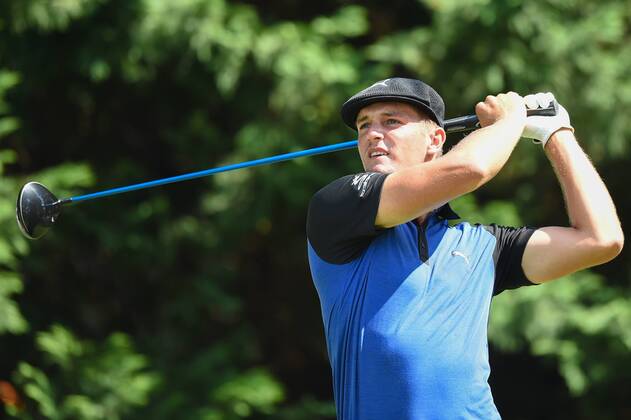 June 25, 2016 - Bryson DeChambeau tees off at hole number five during third round play at the Quicken Loans National at Congressional Country Club in Bethesda MD. PGA Golf Herren 2016: Quicken Loans National JUN 25 - ZUMAcjm_