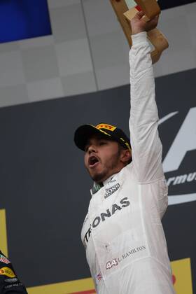 Austrian Grand Prix, Red Bull Ring 30 June - 3 July 2016 03.07.2016 - Podium, winner: Lewis Hamilton (GBR) Mercedes AMG F1 W07