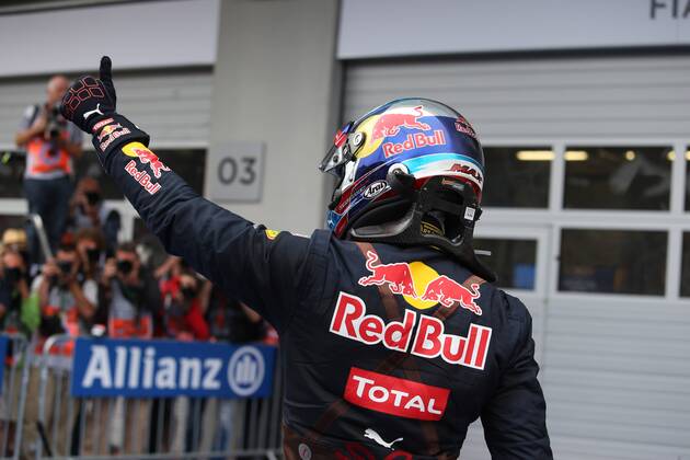 Austrian Grand Prix, Red Bull Ring 30 June - 3 July 2016 03.07.2016 - Podium, Celebration in parc fermee, Max Verstappen (NED) Red Bull Racing RB12