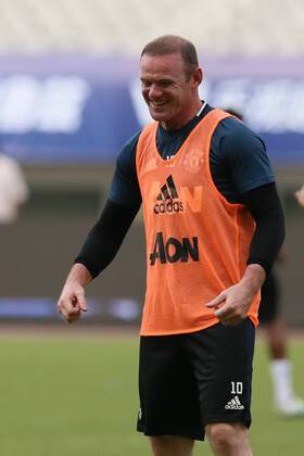 Wayne Rooney of Manchester United ManU reacts during a training session for the Shanghai match of the 2016 International Champions Cup China in Shanghai, China, 21 July 2016. Manchester United footballers prepare for International Champions Cup China  20160721_63505