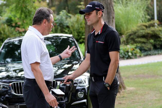 26.09.2016 Frankfurt, Frankfurter Golf Club Eintracht Frankfurt (SGE) Golf Open Ex-Eintracht Vorstand Heribert Bruchhagen mit Co-Trainer Robert Kovac Eintracht Frankfurt