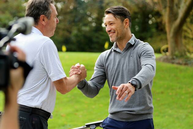 26.09.2016 Frankfurt, Frankfurter Golf Club Eintracht Frankfurt (SGE) Golf Open Ex-Eintracht Vorstand Heribert Bruchhagen mit Trainer Niko Kovac Eintracht Frankfurt