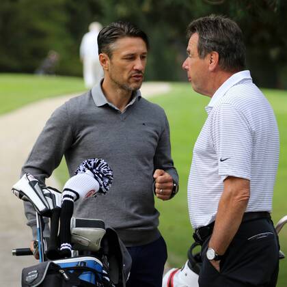 Themen der Woche - SPORT Bilder des Tages - SPORT 26.09.2016 Frankfurt, Frankfurter Golf Club Eintracht Frankfurt (SGE) Golf Open Ex-Eintracht Vorstand Heribert Bruchhagen mit Trainer Niko Kovac Eintracht Frankfurt