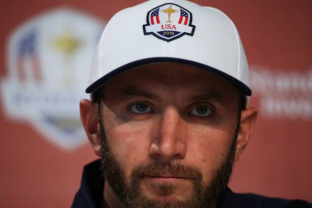 Golf, Ryder Cup 2016 in Chaska, Dustin Johnson Pressekonferenz GOLF - Ryder Cup 2016 CHASKA,MINNESOTA,USA,29.SEP.16 - GOLF - Ryder Cup, Hazeltine National Golf Club, press conference PK Pressekonferenz Image shows Dustin Johnson (USA). GEPAxpictures xDanielxGoetzhaber
