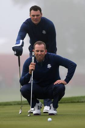 GOLF - Ryder Cup 2016 CHASKA,MINNESOTA,USA,30.SEP.16 - GOLF - Ryder Cup, Hazeltine National Golf Club. Image shows Sergio Garcia (ESP) and Martin Kaymer (GER). GEPAxpictures xDanielxGoetzhaber