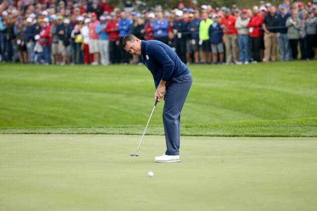 GOLF - Ryder Cup 2016 CHASKA,MINNESOTA,USA,30.SEP.16 - GOLF - Ryder Cup, Hazeltine National Golf Club. Image shows Lee Westwood (ENG). GEPAxpictures xDanielxGoetzhaber