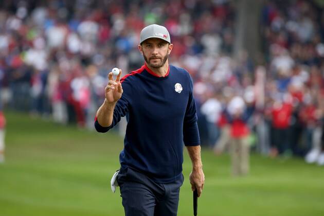 GOLF - Ryder Cup 2016 CHASKA,MINNESOTA,USA,30.SEP.16 - GOLF - Ryder Cup, Hazeltine National Golf Club. Image shows Dustin Johnson (USA). GEPAxpictures xDanielxGoetzhaber